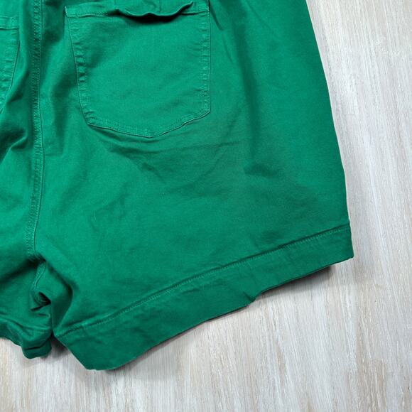 Torrid Green Stretch Casual Shorts 4X Plus Elastic Waist Pockets Tie Front - Picture 13 of 15